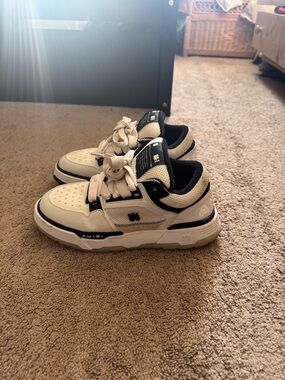 AMIRI Black and Cream Low-Top Sneakers